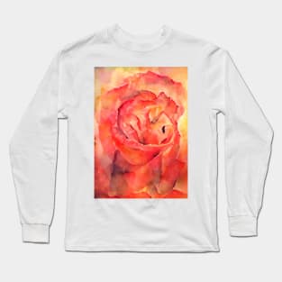 Watercolor Rose Long Sleeve T-Shirt